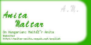 anita maltar business card